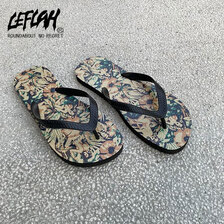 LEFLAH ALOHA PATTERN BEACH SANDALS画像