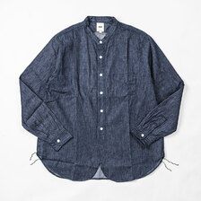 FOB FACTORY DENIIM BAND COLLAR SHIRT F3470画像