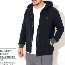 FRED PERRY Through Full Zip Hoodie F1875画像