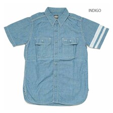 MOMOTARO JEANS Lot. SJ092 CHAMBRAY S/S WORK SHIRT SJ092E画像