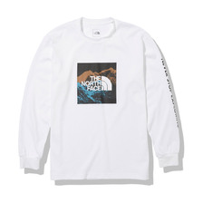 THE NORTH FACE L/S DIGITAL LOGO TEE WHITE NT82137-W画像