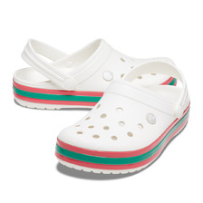 crocs Crocband&trade; hyper shine clog White/Poppy 206379-1CP画像