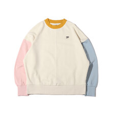 PUMA DOWNTOWN OVERSIZED CREW BEIGE 531672-73画像