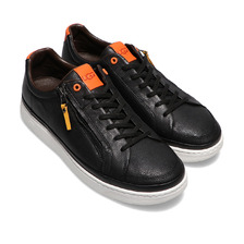 UGG Cali Sneaker Low Side Zip BLACK / ORANGE LEATHER 1120871-BOLH画像