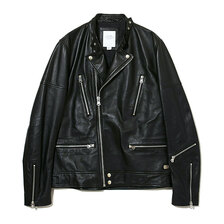 CRIMIE LAMB LEATHER SEMI W RIDERS JACKET CR1-02A5-JK02画像