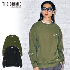CRIMIE VINTAGE OVERDYE LETTERING LOGO CREW NECK SWEAT CR1-02A5-CL71画像