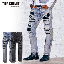 CRIMIE LEATHER SUPER CRASH BORN FREE STRETCH DENIM JEANS CR1-02A5-PL09画像