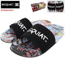 DC SHOES &times; BASQUIAT BASQ DC SLIDE Black/Multi DM214109-KMI画像