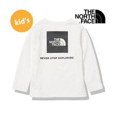 THE NORTH FACE L/S Square Logo Tee WHITE NTJ82020画像