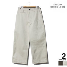 STUDIO NICHOLSON TOME WIDE LEG SKATER - PEACHED COTTON画像