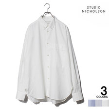 STUDIO NICHOLSON BUTTON DOWN SHIRT - OXFORD COTTON画像