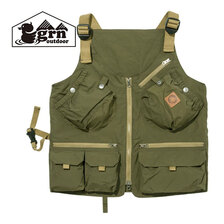 grn outdoor TEBURA VEST 21 OLIVE GO9203Q画像