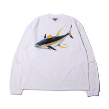 Columbia PFG Carey Chen L/S T Shirt White, Tuna PM3764-103画像