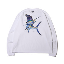 Columbia PFG Carey Chen L/S T Shirt White, Sailfish PM3764-101画像