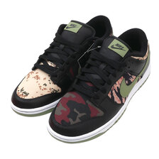 NIKE DUNK LOW SE BLACK/OIL GREEN-WHITE DH0957-001画像