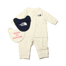 THE NORTH FACE Baby L/S Rompers & 2P Bib OATMEAL NTB62154-OM画像