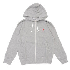 PLAY COMME des GARCONS SMALL HEART ZIP PARKA GRAY画像