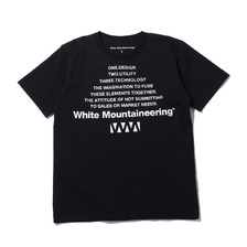 White Mountaineering BIG W LOGO PRINTED T-SHIRT BLACK WM2171534画像