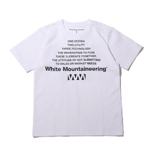 White Mountaineering BIG W LOGO PRINTED T-SHIRT WHITE WM2171534画像