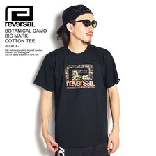 reversal BOTANICAL CAMO BIG MARK COTTON TEE -BLACK- RV21AW001画像