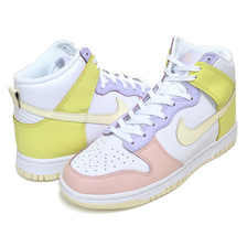 NIKE WMNS DUNK HIGH white/cashmere-lt lemon twist DD1869-108画像