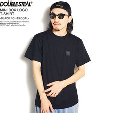 DOUBLE STEAL MINI BOX LOGO T-SHIRT -BLACK/CHARCOAL- 911-12003画像