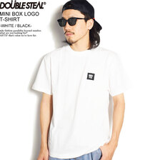 DOUBLE STEAL MINI BOX LOGO T-SHIRT -WHITE/BLACK- 911-12003画像