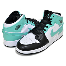 NIKE AIR JORDAN 1 MID (GS) white/tropical twist-black 554725-132画像