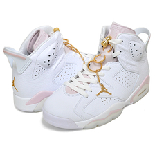 NIKE WMNS AIR JORDAN 6 RETRO GOLD HOOPS white/metallic gold DH9696-100画像