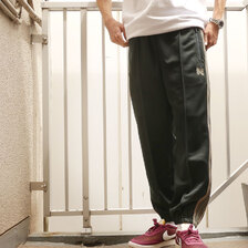 NEEDLES 21AW Zipper Track Pant DK.GREEN画像