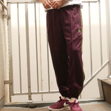 NEEDLES 21AW Zipper Track Pant MAROON画像
