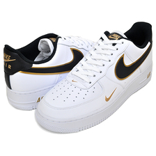 NIKE AIR FORCE 1 07 LV8 white/black-metallic gold DA8481-100画像