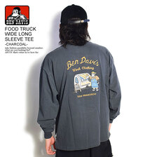 BEN DAVIS FOOD TRUCK WIDE LONG SLEEVE TEE -CHARCOAL- C-1780036画像