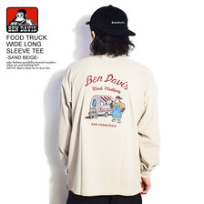 BEN DAVIS FOOD TRUCK WIDE LONG SLEEVE TEE -SAND BEIGE- C-1780036画像