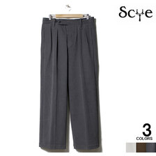 SCYE BASICS Blushed Cotton Gabardine Baggy Trousers 5121-83554画像