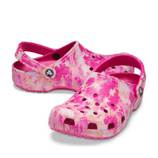 crocs Classic Bleach Dye Clog Candy Pink 207326-6X0画像