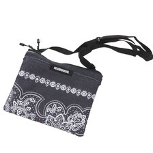NEIGHBORHOOD 21AW BANDANA CHOPPED SACOCHE/E-LUGGAGE BLACKxNAVY 212TQNH-CG08画像