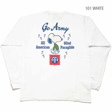 Buzz Rickson's &times; PEANUTS L/S T-SHIRT "GO ARMY" BR68840画像