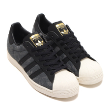 adidas SUPERSTAR DENIM atmos GRAY SIX/CORE BLACK/CREAM WHITE GW3470画像