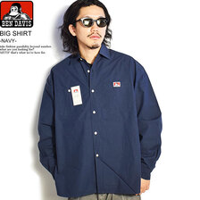 BEN DAVIS BIG SHIRT -NAVY- G-1780018画像
