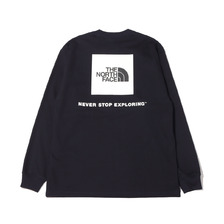THE NORTH FACE L/S BACK SQUARE LOGO TEE AVIATOR NAVY NT82131-AN画像