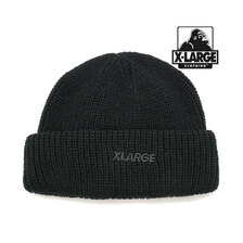 X-LARGE LOGO SHORT LENGTH BEANIE BLACK 101213051007画像