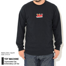 TOY MACHINE Toymonster Cat Embroidery L/S Tee TMFBLT1画像