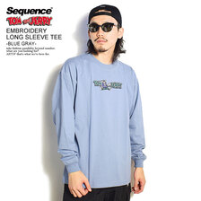Sequence by B-ONE-SOUL TOM and JERRY EMBROIDERY LONG SLEEVE TEE -BLUE GRAY- T-1770900画像