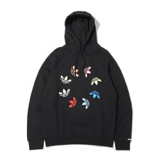 adidas SHATTERED TREFOIL HOODY BLACK/MULTI COLOR H37732画像