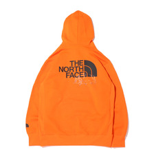 THE NORTH FACE BACK HALF DOME HOODIE RED ORANGE NT62135-RO画像