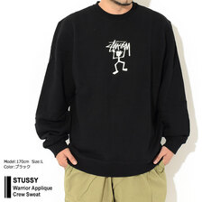 STUSSY Warrior Applique Crew Sweat 118396画像