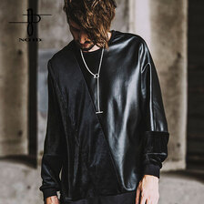 NO ID. エコファー切替ドルマンスリーブC/N-プルオーバー メンズ カットソー 849006-758T画像