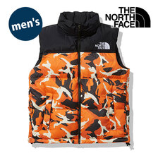 THE NORTH FACE M Novelty Nuptse Vest RED ORANGE EX CAMO ND91844-RX画像