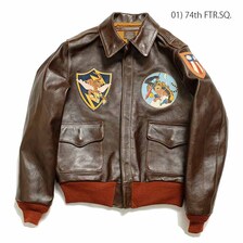 Buzz Rickson's A-2 No.18775-P RED RIB PATCH BR80590画像